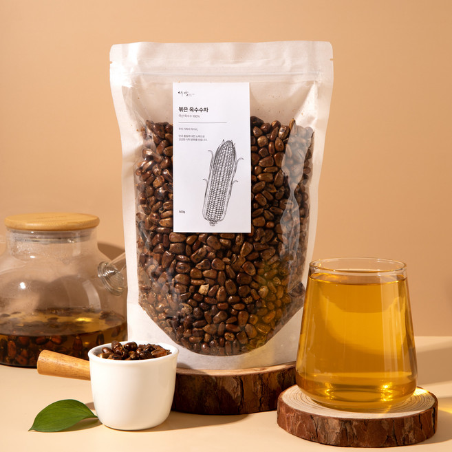 이삭방앗간 국산 100% 볶은 옥수수차 + 볶은 보리차 250g, 1set