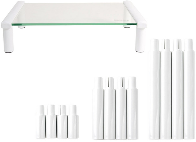 YN-MH100W 높이조절 모니터 받침대 29x21cm 화이트, 1개