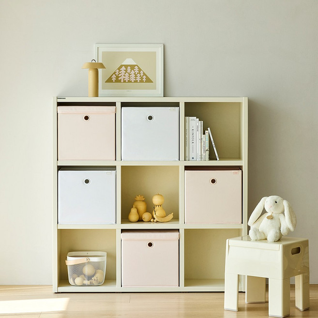 한샘 샘 폴리 수납 바스켓 2p 모음, 베이비핑크, 2개