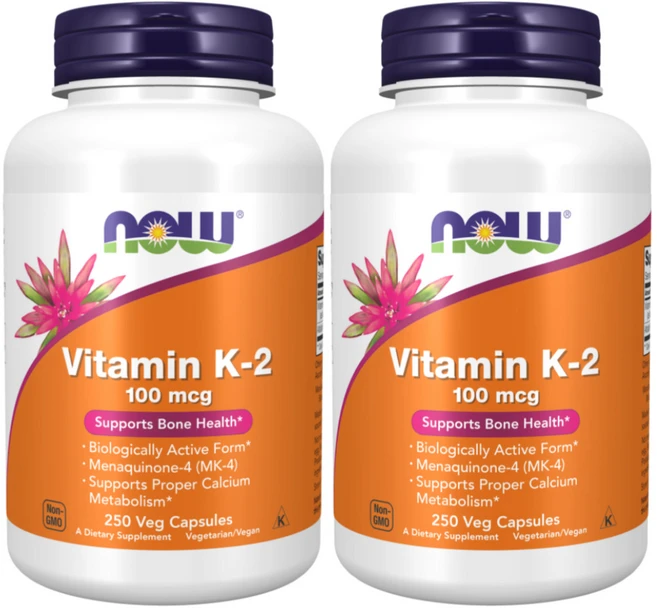 나우푸드 비타민 K-2 100mcg 식물성 캡슐 250정, 2개 - 쿠팡