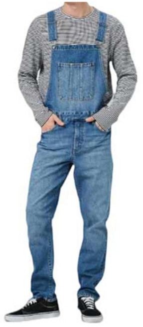 투니스 남성 데님 오버롤 멜빵바지