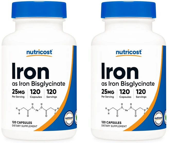 뉴트리코스트 철분 25mg, 2개, 120정 - 쿠팡