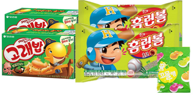 오리온 고래밥 46g 해태 홈런볼 41g (사은품증정), 2세트, 87g