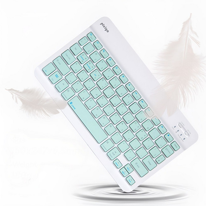 무선 저소음 미니 키보드 초슬림 초경량 태블릿 패드 스마트폰 키보드 휴대용키보드, 블랙