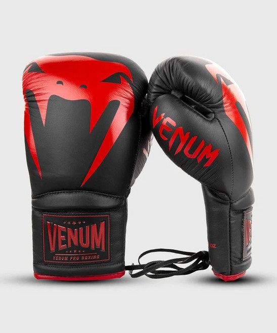 베넘 자이언트 2.0 프로 복싱글러브 / 권투 킥복싱 MMA, 블랙/레드 (레이스 타입)