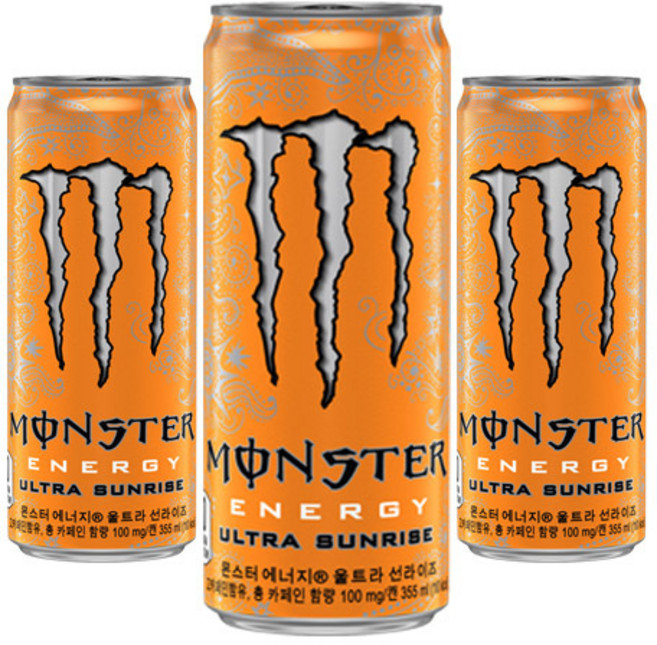 코카콜라 몬스터 에너지드링크 선라이즈 355ml 24캔, 24개입
