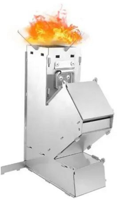 캠핑난로 화목난로 화롯대 장작 난로 불멍 야외 접이식 캠핑 목재 스토브 경량 스테인레스 스틸 로켓 연소 바베큐에 적합, 1개