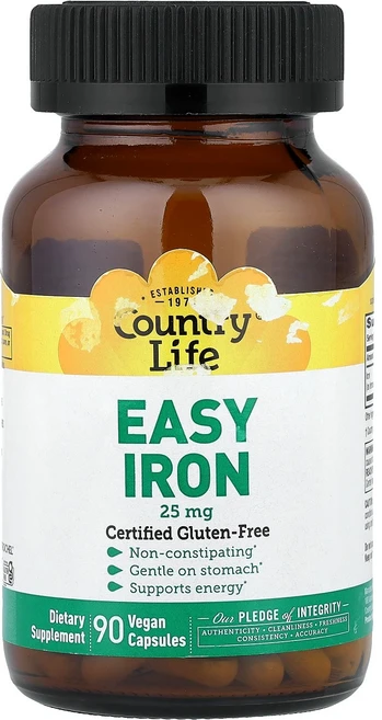 컨트리라이프 순한 철분 25mg 베지캡슐 90정, 3개 - 쿠팡