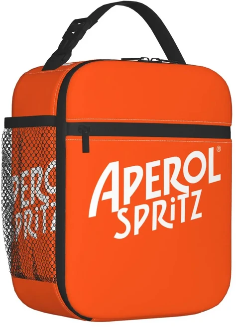 직장 학교를위한 맞춤형 Aperols Spritz 절연 점심 가방 Resuable Cooler Thermal Lunch Box Women Kids, 01 26x21x11cm, 09 10, 1개