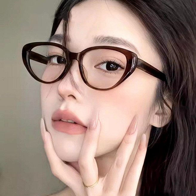 LINU 데일리 캣츠아이 뿔테 얼굴 작아보이는 가벼운 남녀공용 패션프레임 안경테