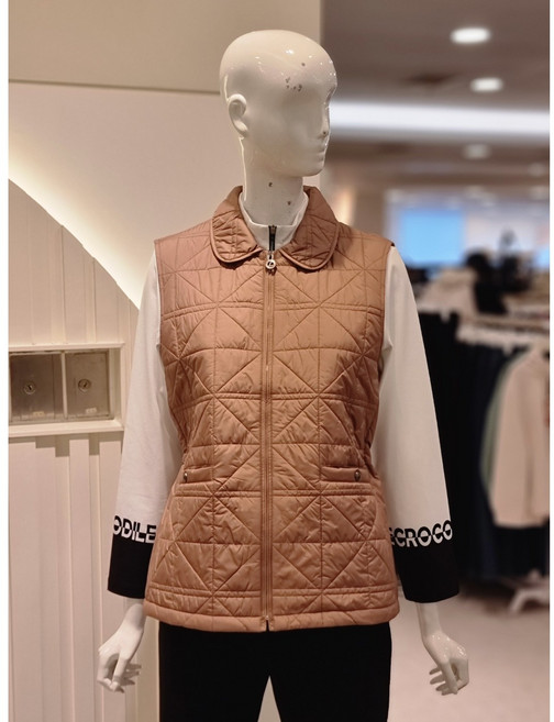 크로커다일레이디 사시선 포인트 퀼팅 패딩 베스트 CLDWVT104