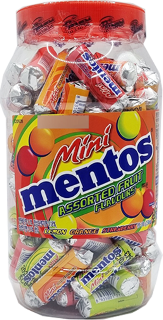 [농심] 미니 멘토스 푸르티 (과일향) 캔디 / 과일사탕 / 사무실간식, 1kg, 1개