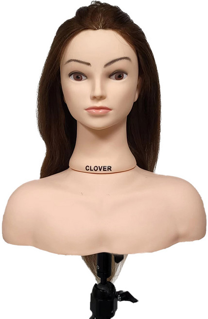 [클로버]연습용 통가발 100%인모 19인치, 100인모 19인치(D3A19BR), 1개