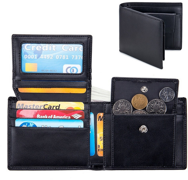 RFID真皮皮夾 牛皮男短夾 錢包 皮包