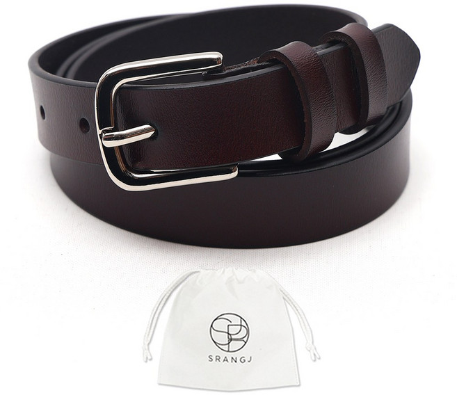 에스랑제이 여성 마르 캐주얼 통가죽 소가죽 벨트