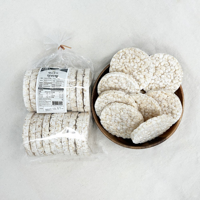 백년본가 기름에 튀기지않은 바삭하고 고소한 무설탕 현미뻥, 120g, 3개