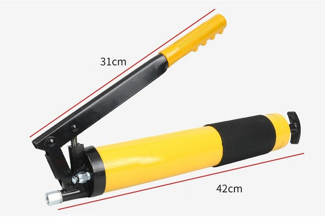 월드맘 구리스주입기 에어 구리스건 펌프 600cc 싱글펌프 노랑, 1개