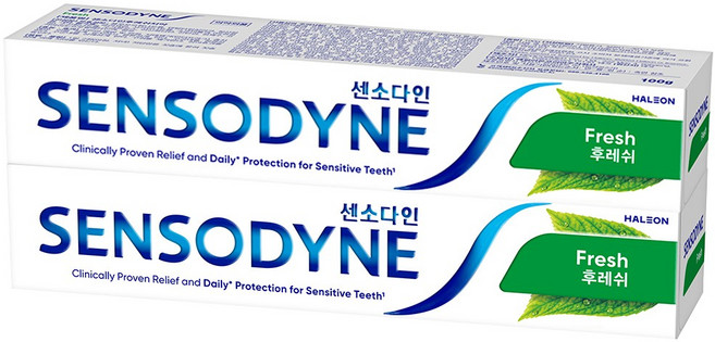 센소다인 후레쉬 치약 민트향, 100g, 2개