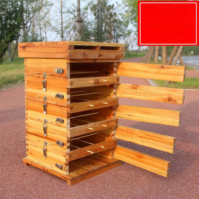 [unclehome4989] 3단 5단 벌통 벌꿀 양봉자재 양봉통, 밀랍 삶기 5단 체크형 벌통 (관찰창5개포함)