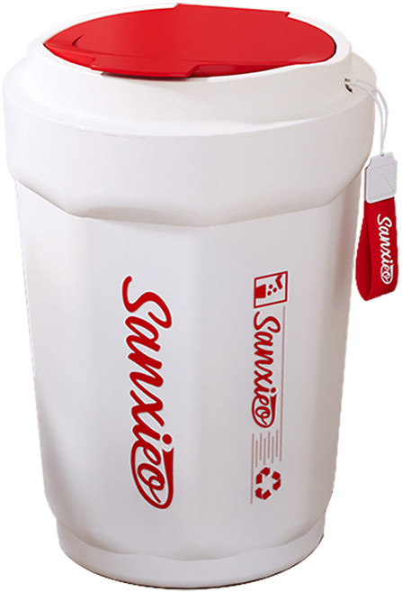 제이에스 인테리어 휴지통 10L, 화이트(W)