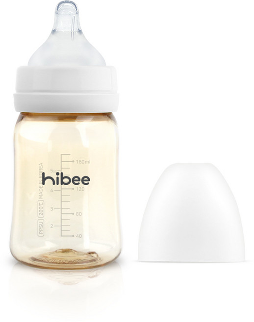 하이비 PPSU 배앓이방지 젖병 170ml, 화이트, S(0개월이상), 1개