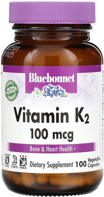 블루본넷뉴트리션 비타민 K2 100 mcg 베지캡슐, 1개, 100정 - 쿠팡