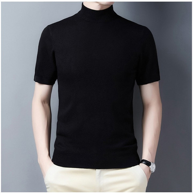 남자 캐시미어100 데일리 반하이 목폴라 반팔니트 9컬러 남자 기본니트 겨울 반팔니트 캐시미어니트 니트티셔츠 목폴라 반팔니트 반폴라니트