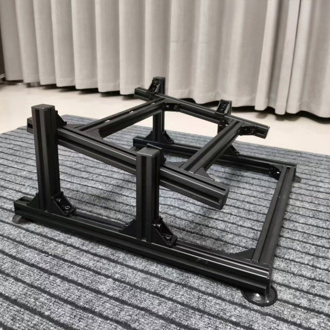 커스텀 레이싱페달 프로파일 지지대 알루미늄 거치대 분리형 프파 프레임 발판 블랙, 1개, 블랙 페달 거치대