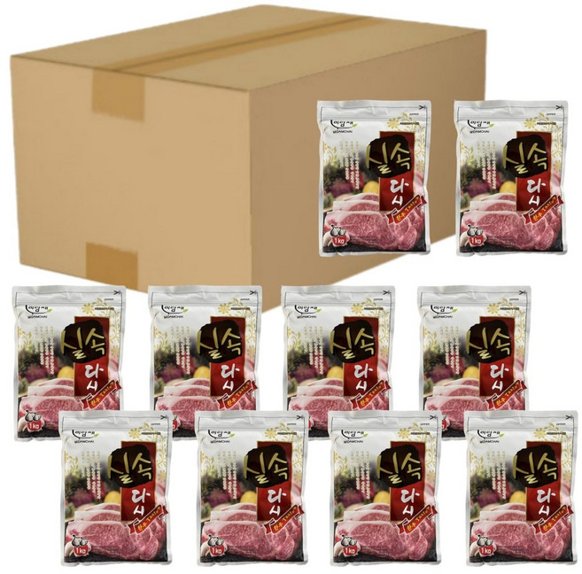 실속 다시다 1kg box 한우맛 고급형, 10개
