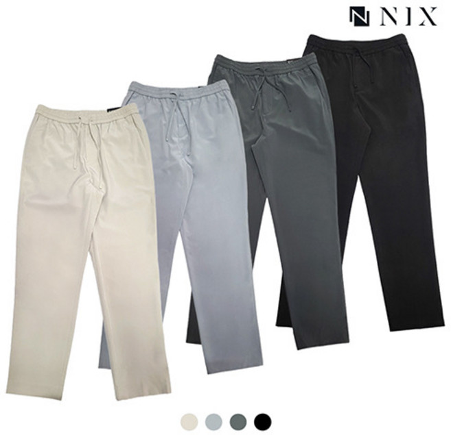 [닉스] [NIX]남)폴리스판 풀밴딩 테이퍼드 팬츠(FNPECPE112P)