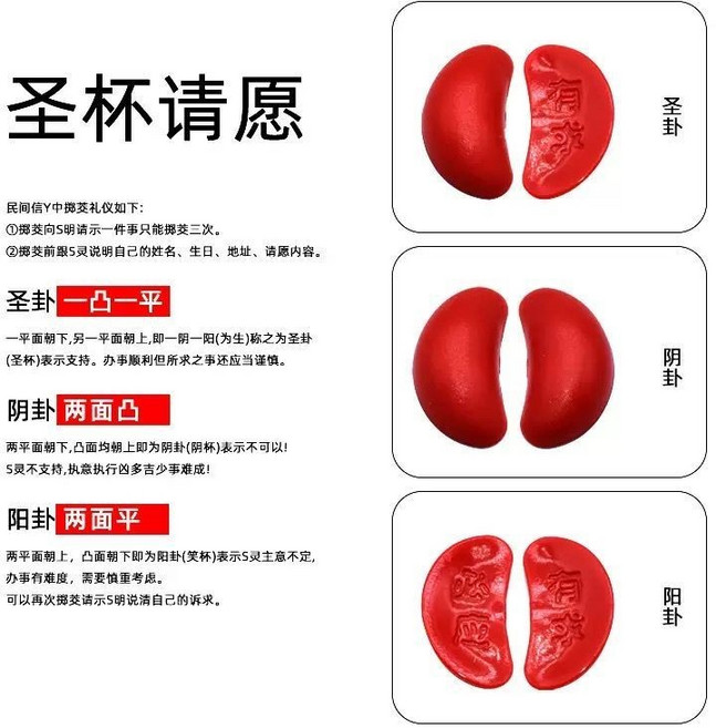 迷你聖筊，創意迷你聖杯，問蔔擲杯, 聖盃一對【盒裝】