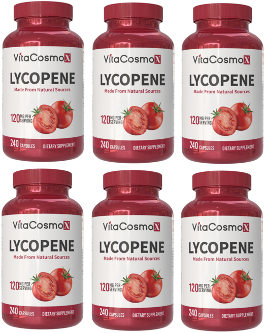 비타코스모 VitaCosmoX 항산화 건강 리코펜 토마토 추출물 리코펜 50mg 180정 영양제, 6개, 240정