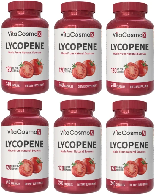 비타코스모 VitaCosmoX 항산화 건강 리코펜 토마토 추출물 리코펜 50mg 180정 영양제, 6개, 240정 - 쿠팡