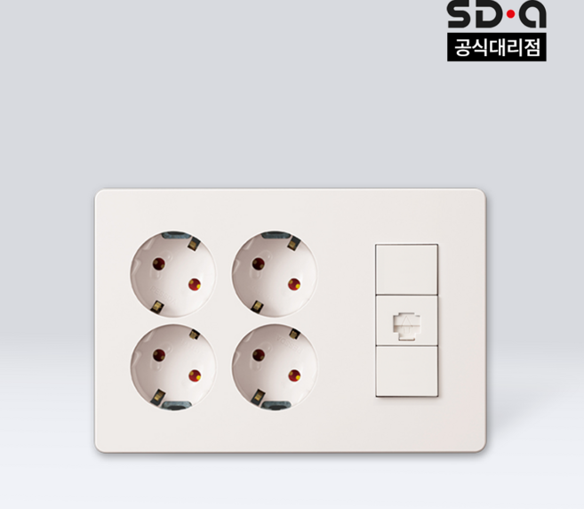 신동아 리젠 아파트 매립 통합수구 통합 콘센트 통신 커버 4구 콘센트8P 1구, 1개
