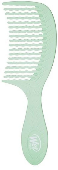웨트 브러시 고 그린 티 트리 오일 인퓨즈드 트리트먼트 빗 - 와이드 토우 헤어 디탱글러 웨이브 디자인 부드럽게 엉킨 머리 풀기 끝 갈라짐 없음 손상, 1개 (1팩), 티트리 빗, 1개 - 쿠팡