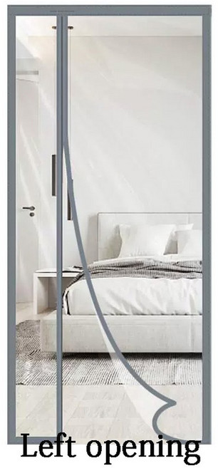 에어컨 도어 커튼 파티션 냉기 차단 욕실 방풍 투명 가정용 플라스틱, w110cm x h230cm, Left opening, 1개