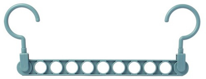 가로세로 공간활용 옷걸이 블루 간격유지 9구 옷걸이, 1개, 없음