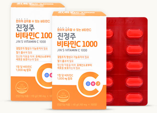 진정주 비타C1000 1100mg, 100정, 4개