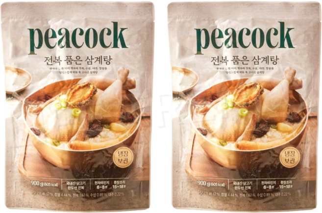 피코크 전복품은 삼계탕, 900g, 2세트