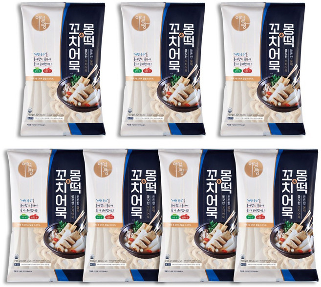부산어묵 어설랑 THE 맛있는 꼬치어묵 & 몽떡 730g (냉동), 7개