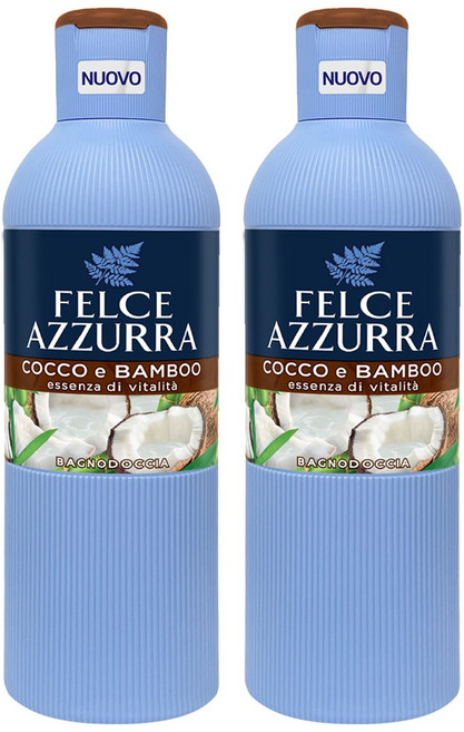 펠체아주라 이탈리아 150년 명품 바디워시 코코넛&밤부, 2개, 650ml
