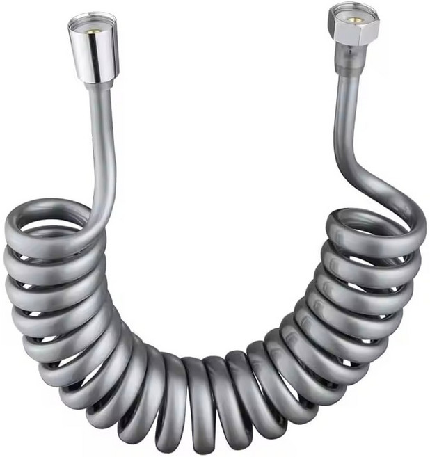 5m 2m 3m 전화선 샤워 호스 욕실 분무기 배관 유연한 PU 화장실 액세서리 스프링 비데, Grey, 500cm