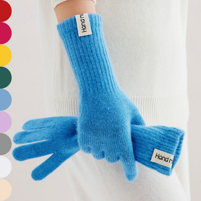 로르블랑 토끼털 혼방 포근 니트 장갑