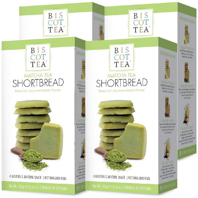 비스코타 말차 녹차 쇼트브레드 쿠키 (4팩)