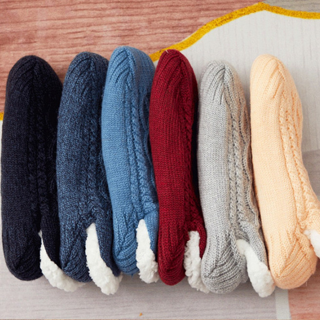 겨울 수면 보온 야외 두꺼운 털 양말 덧신 야외 일 양말