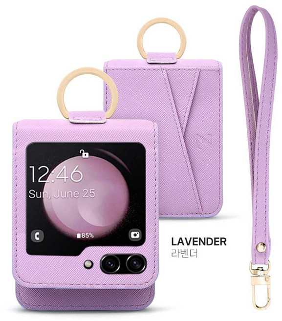 플라잉 갤럭시 Z플립5 (F731) 핑거링 3장 카드수납 지갑형 케이스