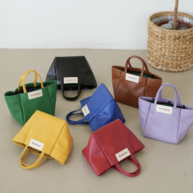 [소마치] 사각 큐브 미니 토트백S(7col)