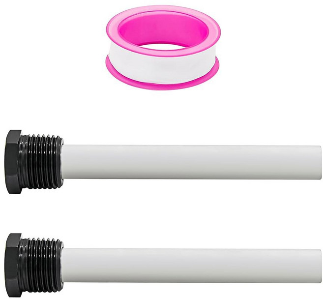 GnDaYoug (2팩) 4.5" x 1/2" NPT RV 온수기 마그네슘 양극봉 - 앳우드 및 도메틱 탱크 11553 RV 캠핑카 트레일러 온수기용 PTFE 테이프 포함, 유니피즈 2개입 RV 온수기 마그네슘 양극봉 교체 부품