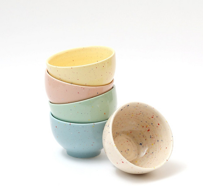 리빙스테이션 스플래터 도자기 공기 5종세트, 1세트, 혼합