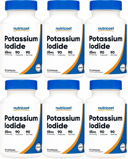뉴트리코스트 칼륨 요오드화 65mg, 6개, 90정 - 쿠팡